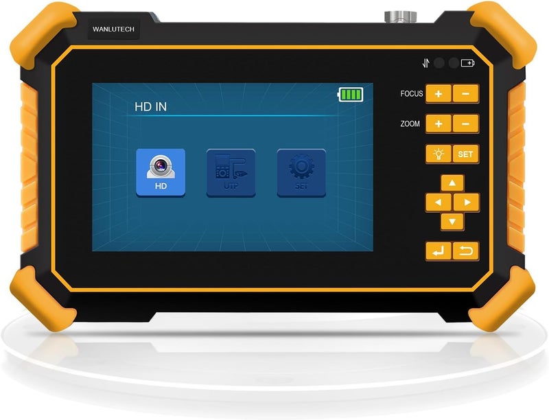 EVERSECU جهاز اختبار كاميرا CCTV بشاشة 4.3 بوصة CVI TVI AHD - 8MP HD التعرف التلقائي، خرج طاقة DC12V، بطارية 5200mAh - يدعم PAL/NTSC، التحكم PTZ عبر الكوكسيل، مشغل وسائط واختبار صوتي - Image 1